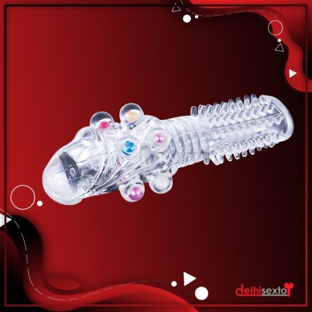 Male Cock Rings Penis Extension With Colourful Beads PES-022