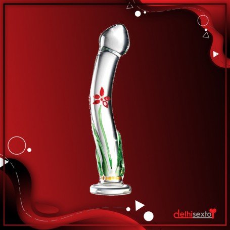 Flower Crystal Glass Dildo Sex Toy GD-004