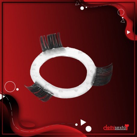 Transparent Hair Finger Fun Function Cock Ring CR-009