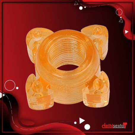 Transparent 4 Tube FingerCock Ring CR-010