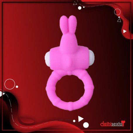 Rabbit Vibrating Penis Ring Blue Lolly CR-018