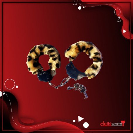 Fetish Fantasy Furry Cuffs in Leopard BDSM-005