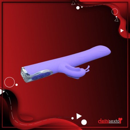 Black T- Transfer Beads Stick Rabbit Vibrator RV-021